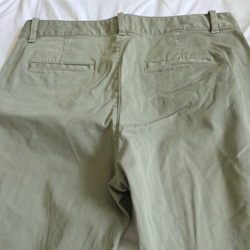 Stretch Cotton Twill Girlfriend Chino Pants - Olive - Picture 12 of 12